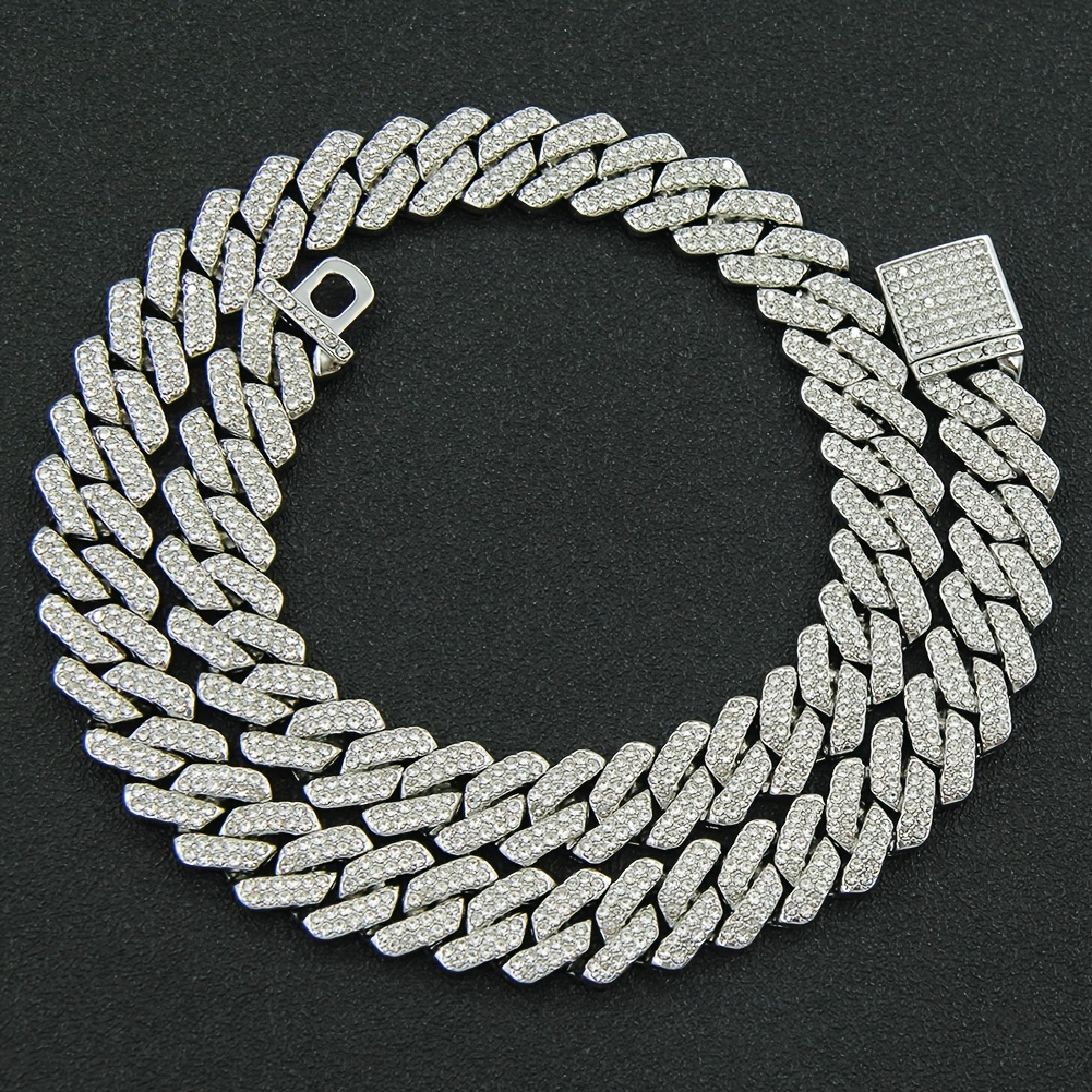 

1 Sparkling Neutral Zirconia Chain Necklace - Fashionable And Design For Men And Women - And Adjustable Fashion Accessory