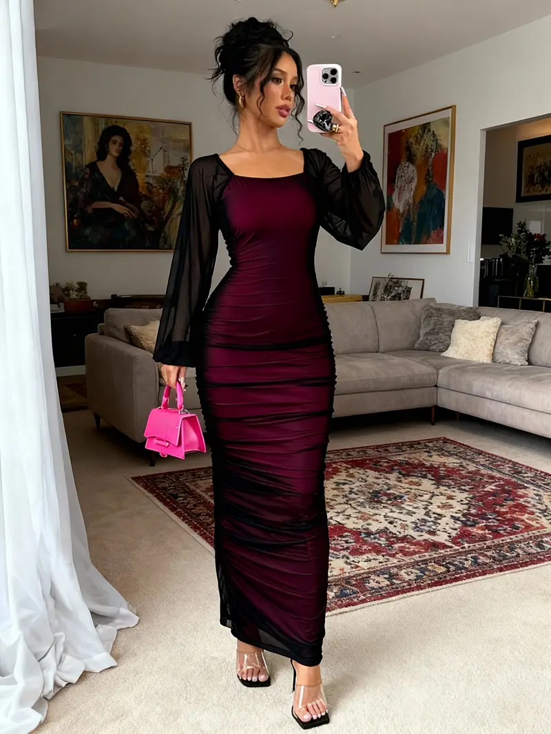 tight dress fashion Amazon.com: SNDDEG Women's Fashions Solid Color Long Sleeve Tight Dress Side Drawstring Ruched Casual Party Mini Dress : Clothing, Shoes & Jewelry