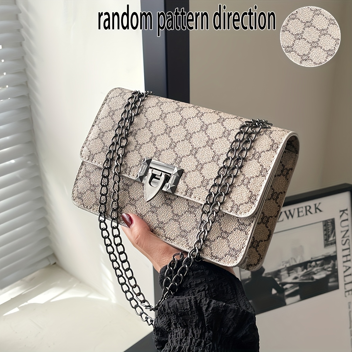 Image of Women'-shoulder Bag, Fashionable Large-capacity Handbag, Tote Bag, Crossbody Bag, Vintage-style Bag, Middle-aged Women', Chain Bag