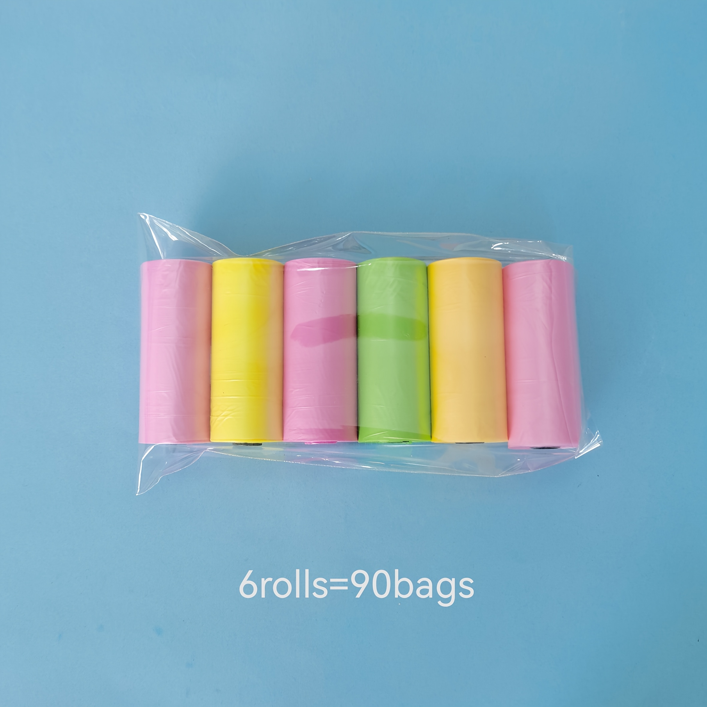 Image of 90 Bags Per 6 Rolls, Disposable Baby Diaper Trash Bags Suitable For Outdoor Strollers, Living Rooms And Bathrooms, Nursery Waste , Random Colors, Pet Waste Bags, Small Disposable Trash Bags.