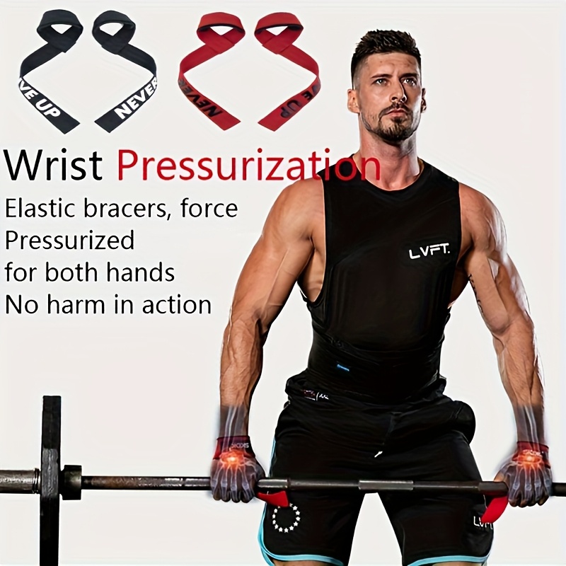 1pair Padded Wrist Straps For Weightlifting, Silica Gel Gym Wrist Straps, Workout Grips For Pull Ups And Barbell Lifting