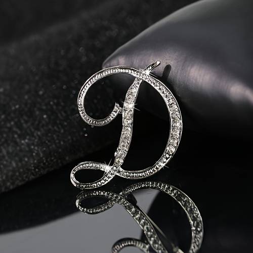 european and american minimalist fashion 26 letter brooch a stylish accessory for mens suits and collars suitable as a wedding gift for parties and everyday wear for men and couples