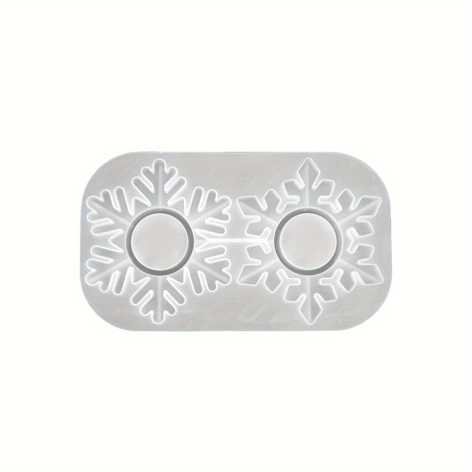 Image of Snowflake Tealight Candle Holder Stand Mold For Christmas, Snowflake Resin Tea Lights Gypsum Candle Holders Silicone Mold For Wedding, Birthday, Party, Anniversary And Home Decorations
