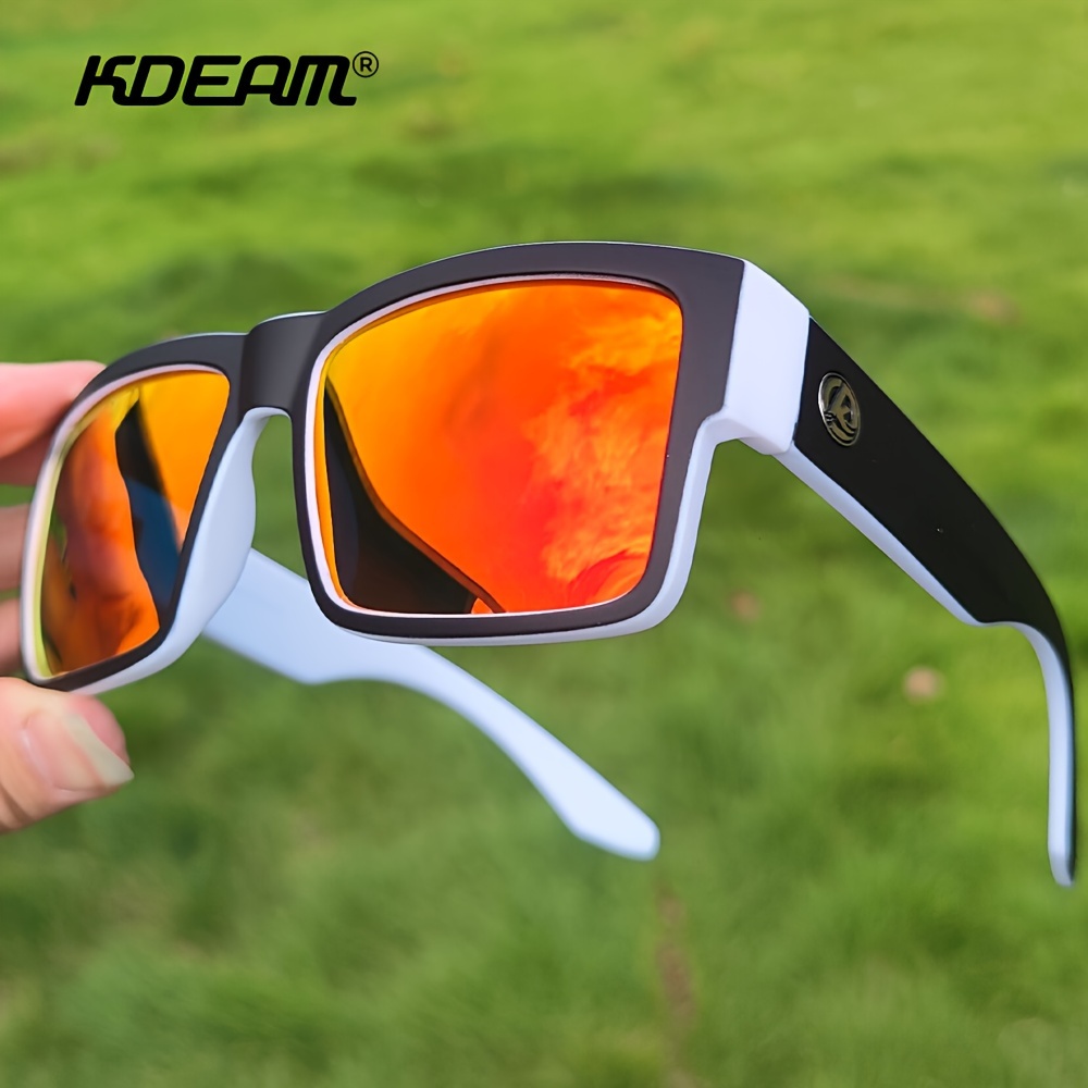 

Kdeam Men' Square Glasses - Outdoor Polarized Goggles, Beach Party Driving Glasses, Hd Lenses, Fit Luxury Eyewear For Running & Street Photography, Outdoor Sports Glasses | Frame |