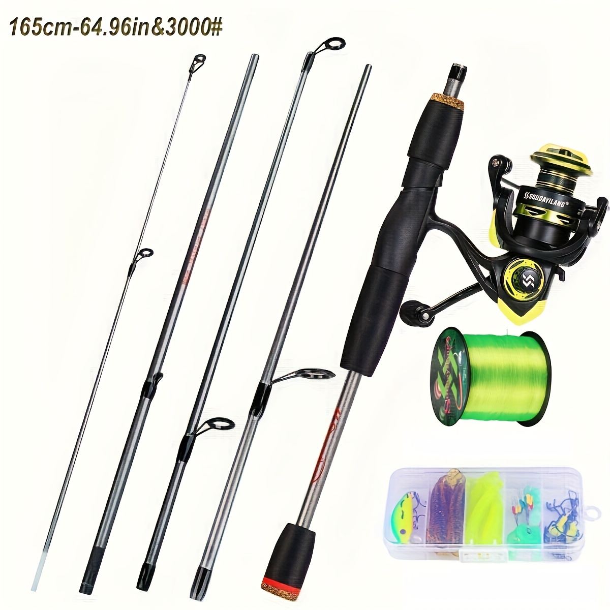 4 piece fishing pole Daiwa PSO664ULFS-TR Presso Ultralight Pack 6' 6
