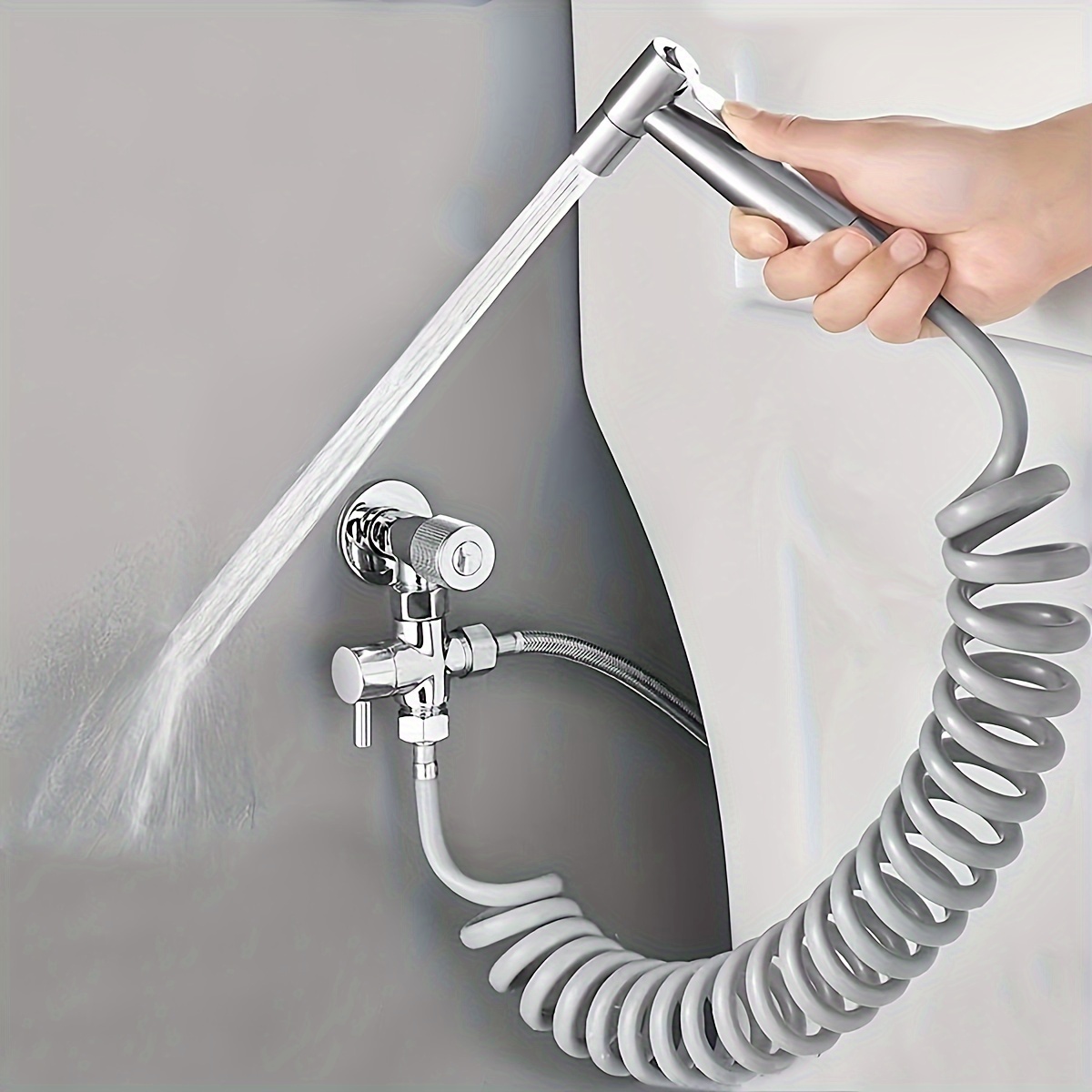 1 set toilet seat bidet sprayer with manual bathtub faucet bathroom manual bidet sprayer shower head for self cleaning details 7