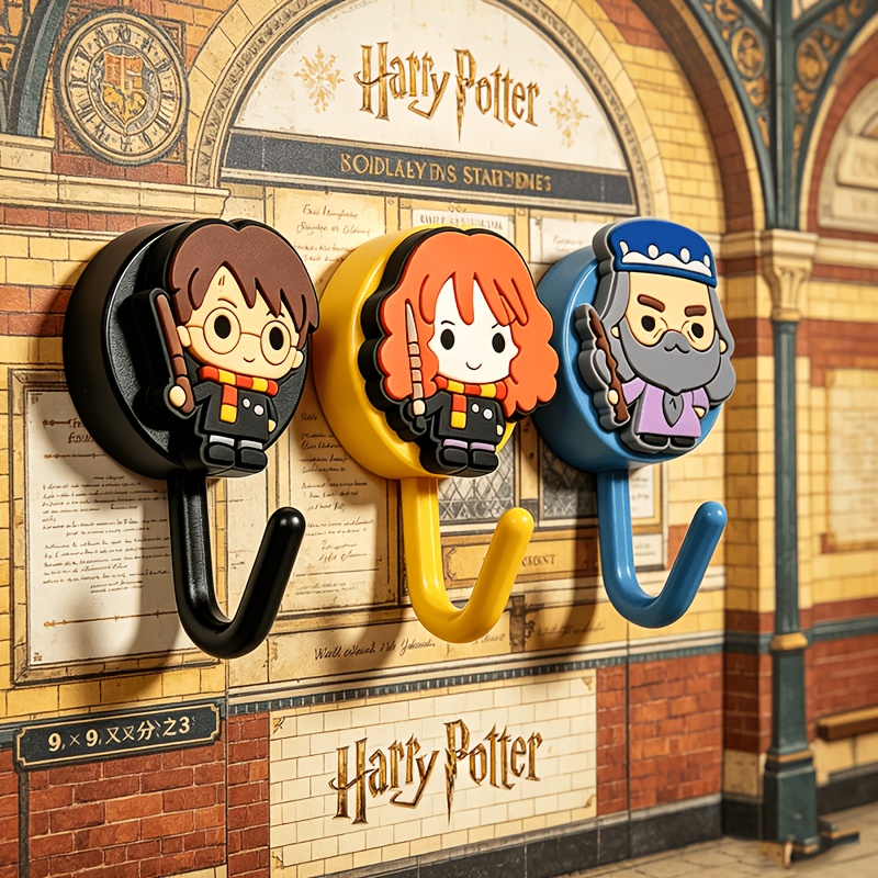TEMU Set da 3 mensole sospese WB Warner con ganci a personaggio di Hermione e Silvano - Stile retr簷 adatte per l'organizzazione domestica, mensola a