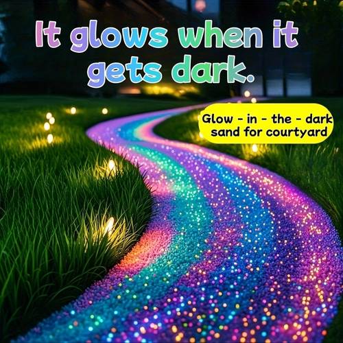 5000 -in-the-Dark Resin Sand & Luminous Stones - -Activated Multicolor 3-5mm for Aquariums, Bonsai, Garden , Miniature Landscapes - Outdoor Decorative Stones, Garden , Pathway