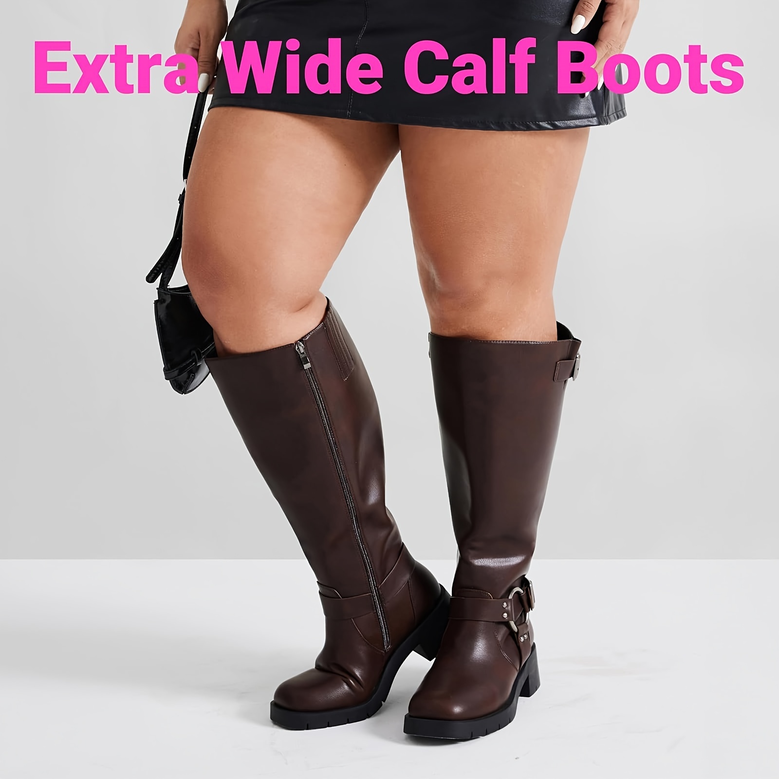 Extra Wide Plus Size Leather Boots Wide Calf Skirt Wide Calf Boots