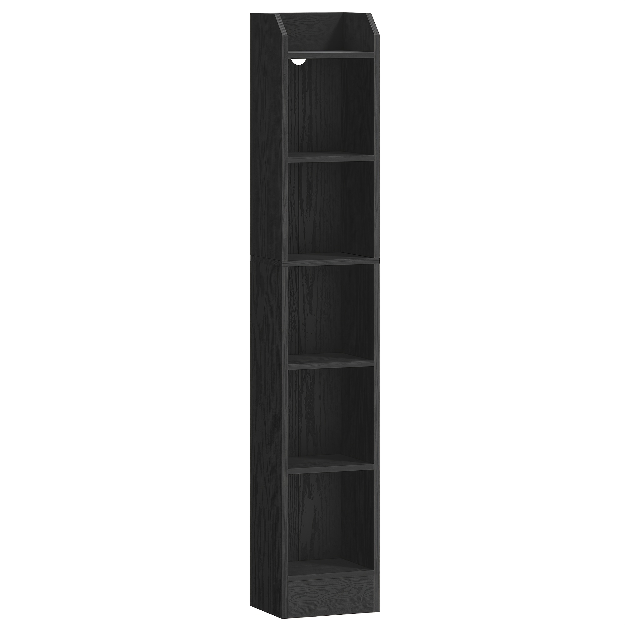 Image of Bookshelf, 6-tier Standing Shelves, Storage Shelf, Collectibles Shelf, Adjustable Panels, For Living Room, Office, 24 X 30 X 169.5 Cm, Black