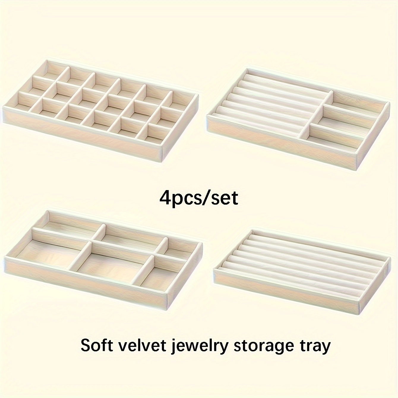 

4 pièces de de rangement en - de , séparateurs de tiroirs , boucles d'oreilles, et