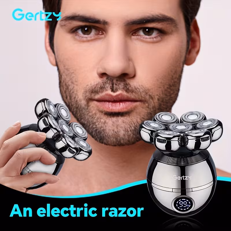 mens grooming set electric shaver with rotary trimmer nose hair trimmer comb and massager cordless rechargeable machine making it a great gift for fathers day Product details 3