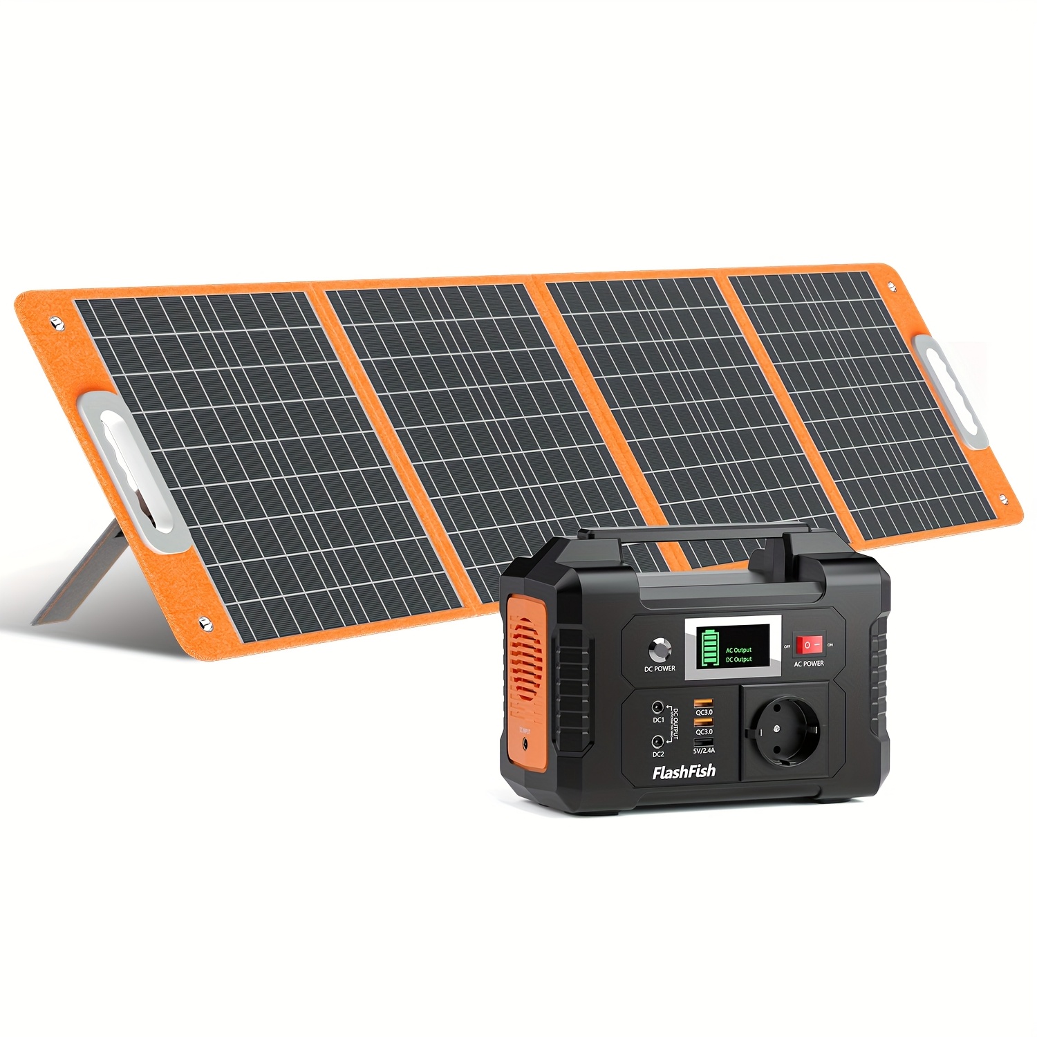 200w Mobile With A 100w Collapsible Solar Panel, Featuring A 151wh Digital Display Solar Generator, Equipped With A Smart Battery | High-capacity Lithium Battery | Pure Sine Wave Ac Power