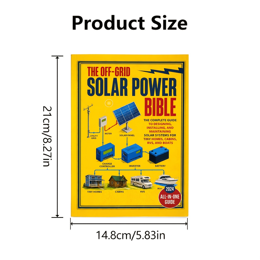 TEMU La Biblia de la energía solar off-grid: la guía completa para diseñar, instalar y mantener sistemas solares para casas pequeñas, cabañas,