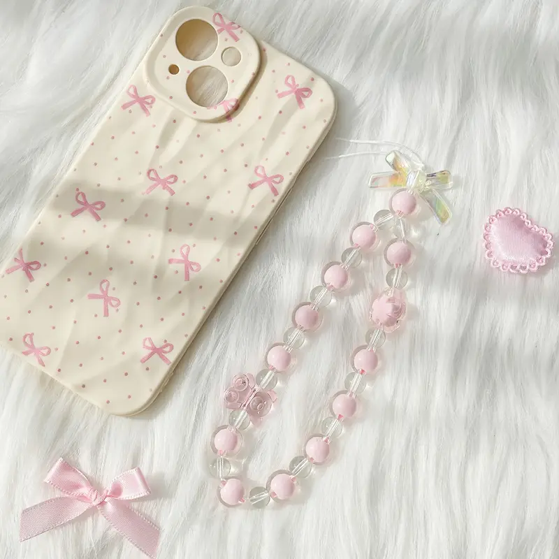 * Awareness Phone Case with Matching Keychain and Wrist Strap - Cute Bow and * Durable Protective Cover for iPhone 11/10/8/7, Cute Phone Case * Item * Accessory, Smooth Texture * Awareness Phone Case with Matching Keychain and Wrist Strap - Cute Bow and * Durable Protective Cover for iPhone 11/10/8/7, Cute Phone Case * Item * Accessory, Smooth Texture