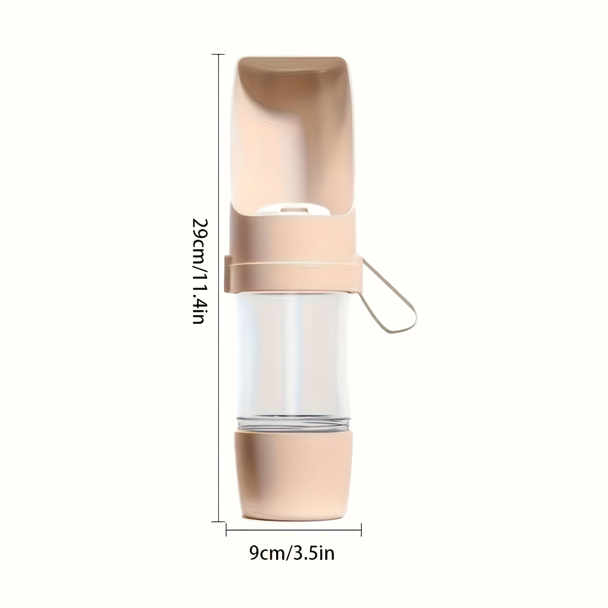 Portable Dog Water Bottle With Leak-proof Lid & Spill-proof Design - Foldable Travel Cup With Carry Strap, Durable Plastic Pet Hydration System For