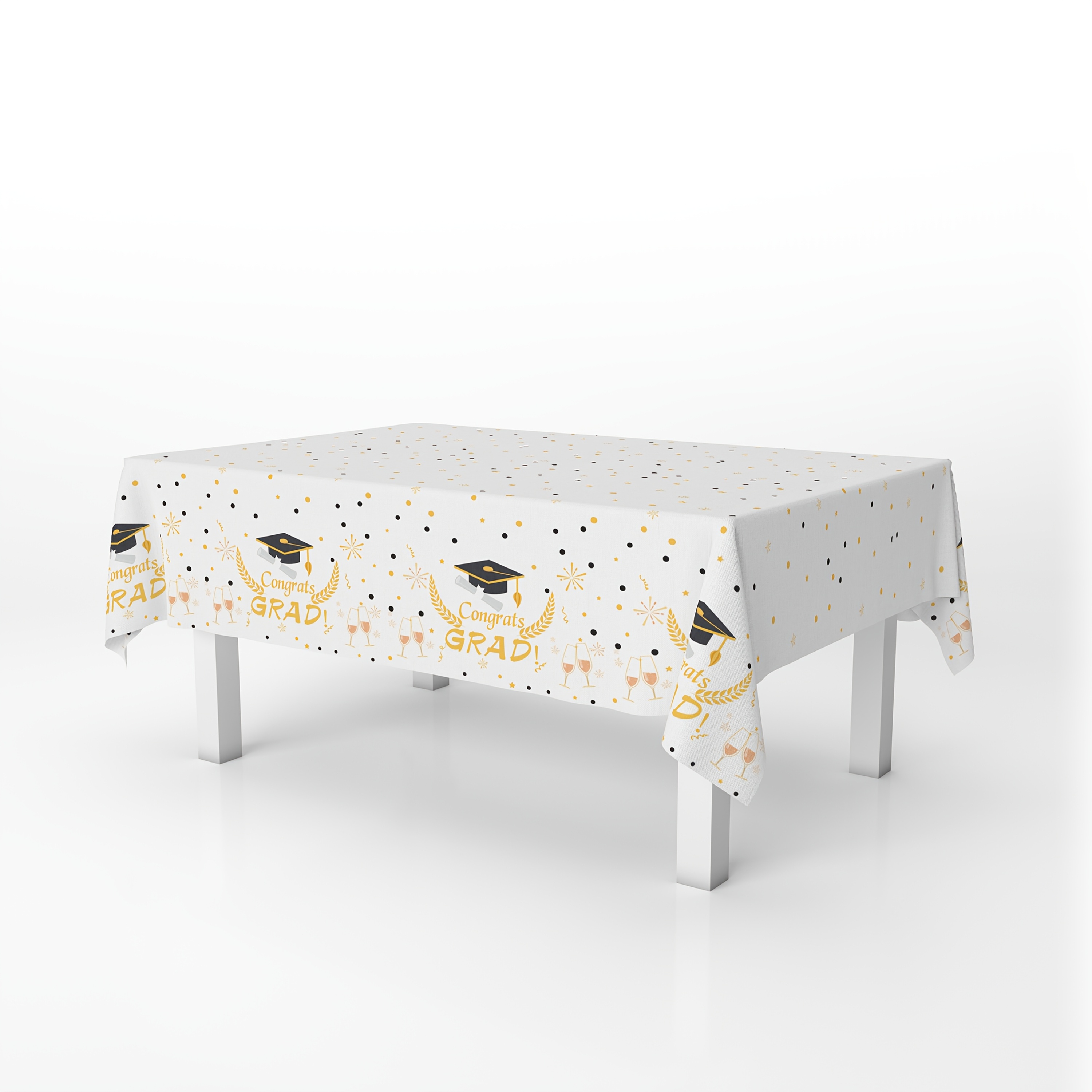 TEMU Nappe de fête de de diplôme 1 pièce épi de blé blanc - Nappe de félicitations pour de diplôme, décorations de mariage, décoration d'été,