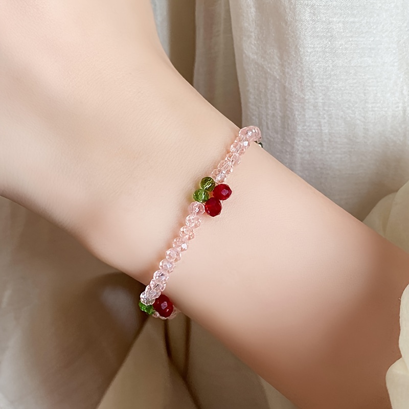 Bohemian Cherry Bead Bracelet Set
