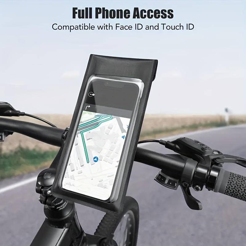 

Bicycle Phone Holder, Waterproof Mountain Bike Mobile Phone Rack For Outdoor Cycling Riding, Hard Shell Phone Holder Case With Touch Screen Function