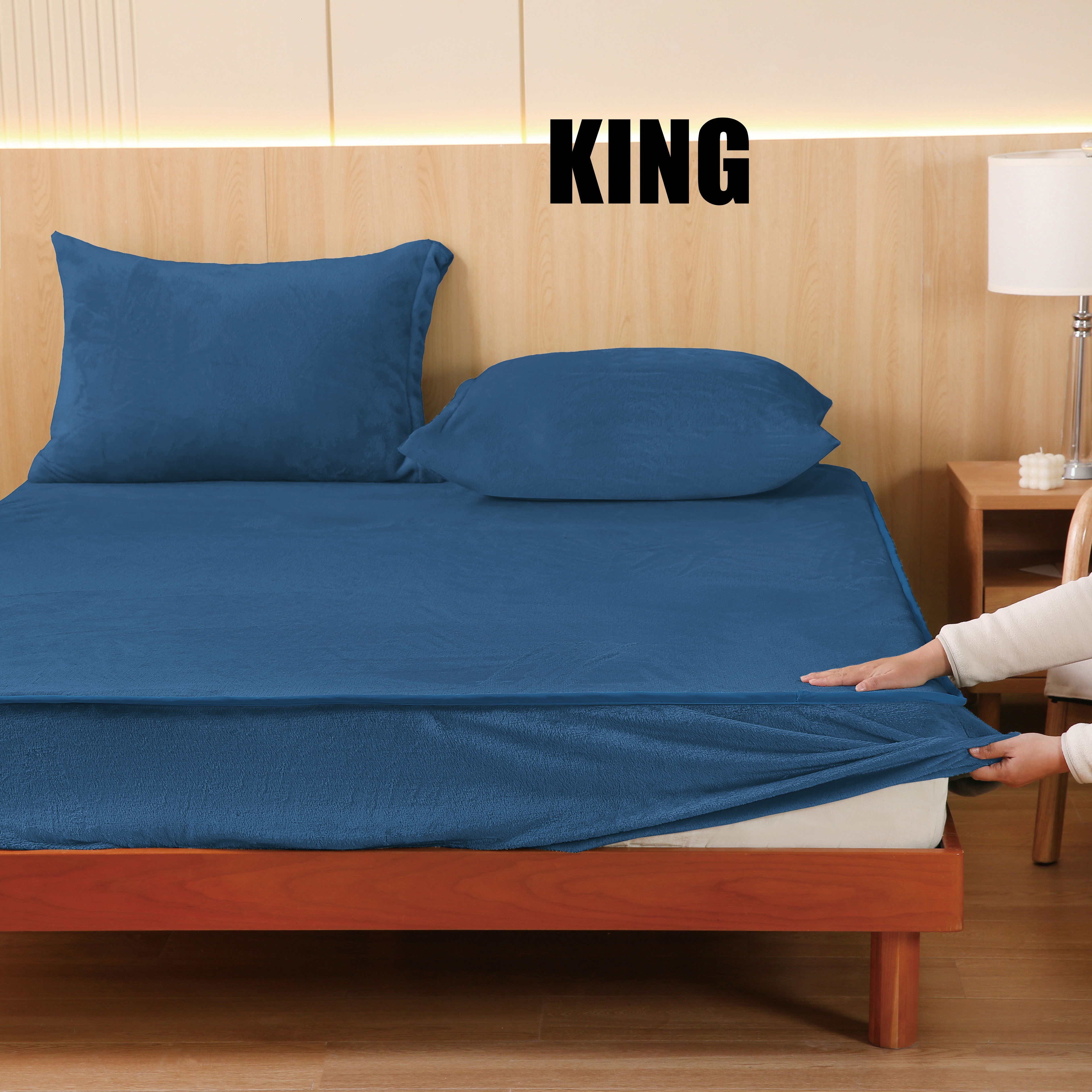 200gsm Plain Flannel Fitted Sheet Kit (1 Fitted Sheet 1/2 Temu Canada