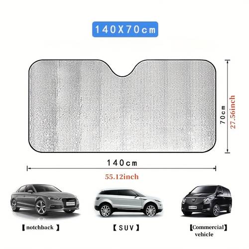 car sunshade sunscreen insulation board aluminum foil sunshade pad front windshield cover car sun visor