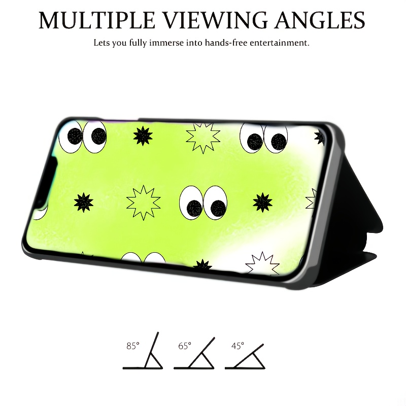 High Quality Luxury Mirror Flip Phone Case for lphone 16 Pro Max 16 Pro 16 Plus 16 15 Pro Max 15 Pro 15 Plus 15 14Pro Max 14Pro 14 Plus 14 13Pro Max 13Pro 13 Black And Golden Featuring A Flip Cover And A Comprehensive Protecion holder Phone Cover