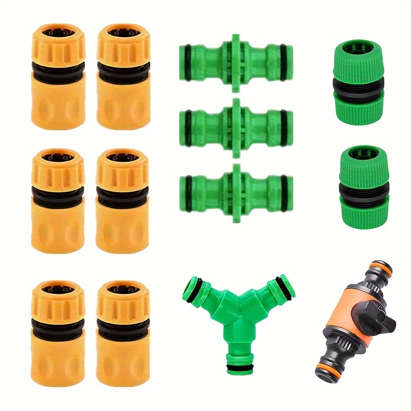 

13pcs, Quick Connect Set 1/2inch Pvc Pipe Repair Joint Extension Hose Connection Home Car Wash Water Gun Accessories Gardening Irrigation Fittings