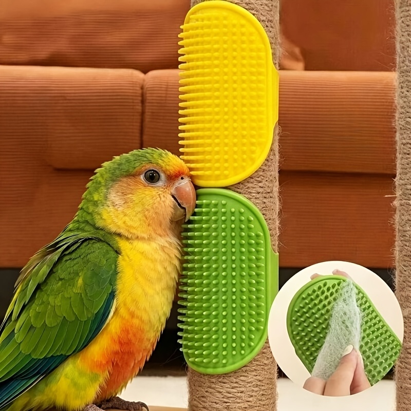 TEMU 1pc Random Color Grinding Tool, Anti-boredom Toy For Cockatiels And Budgerigars, , Head-scratching Interactive Training Accessory, Full Set