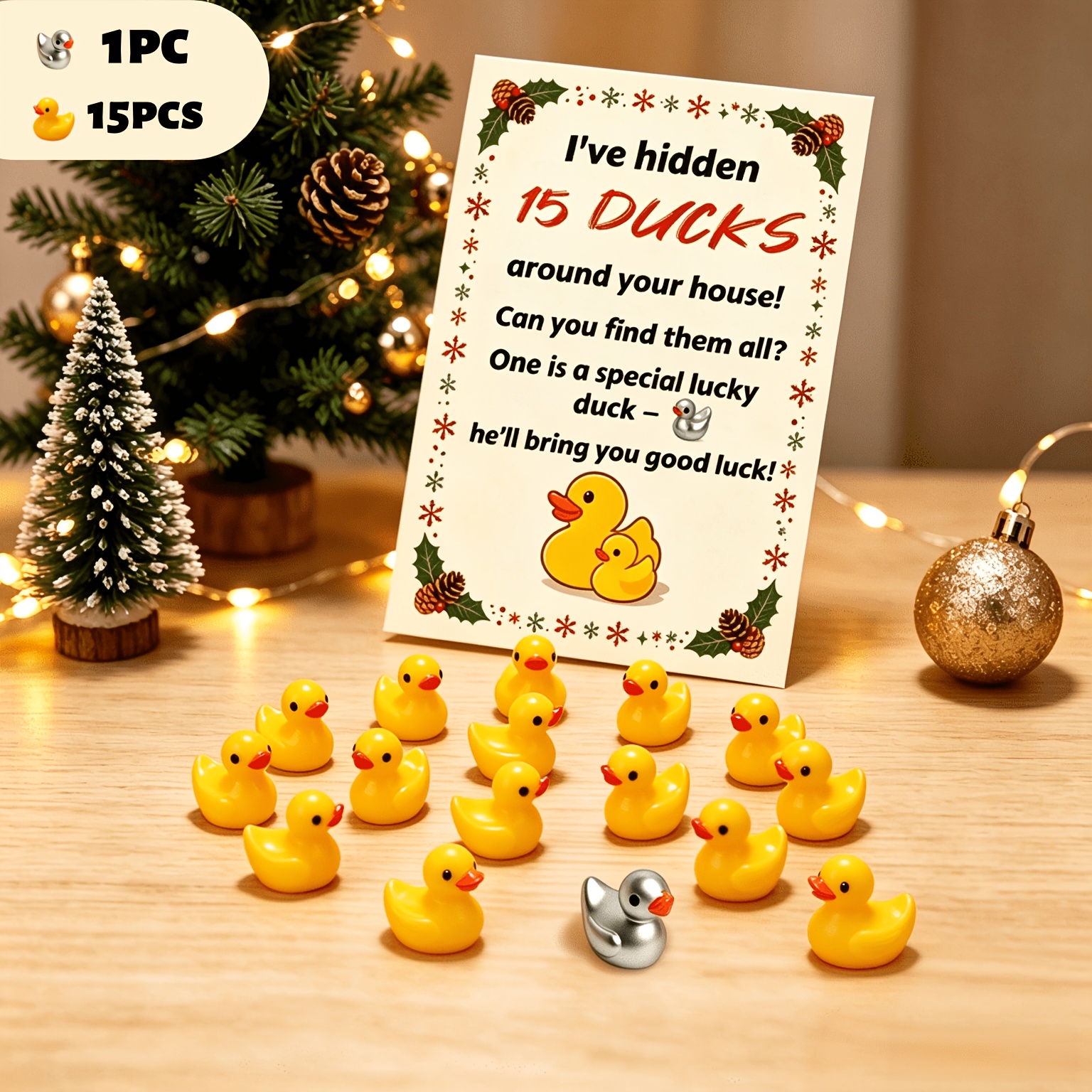 Image of 16pcs (includes 15 And 1 ) Christmas Elf Task Cards And Props - Perfect For -day Christmas Countdown, Festive Home Decor, Or Holiday Parties, A Fun-filled Gift For