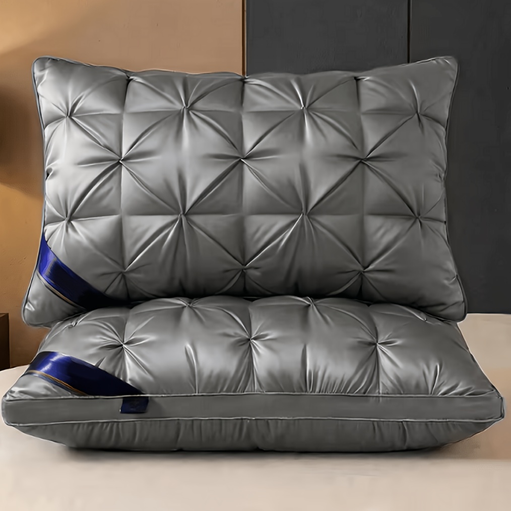 TEMU Free 2pcs Neck Pillow, Durable And Supportive, Suitable For Sleeping On The Side, Back And Stomach, Breathable Soft Fabric, High-quality Pillow