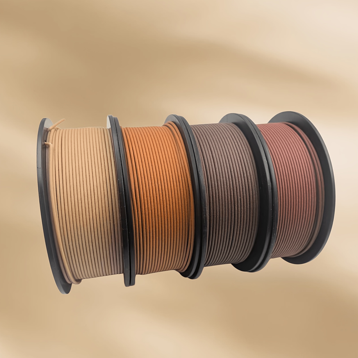 Image of 20% Printer Filament Bundle, Wood Pla Filament Bundle, Wood Filament Pla 1.75mm, 250g X 4 Pack, Total 1kg, Light/walnut/red/dark Wood