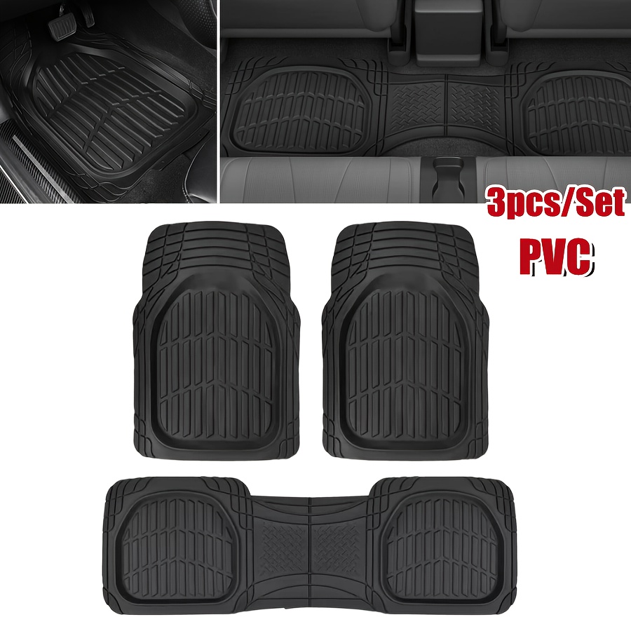 Universele vloermatten voor auto, 4-delige vloermatten voor auto, pied-de-poule, zwart, automat voor SUV, antislip, autotapijt, autovoering, decoratie-accessoires, automatten geschikt voor SUV