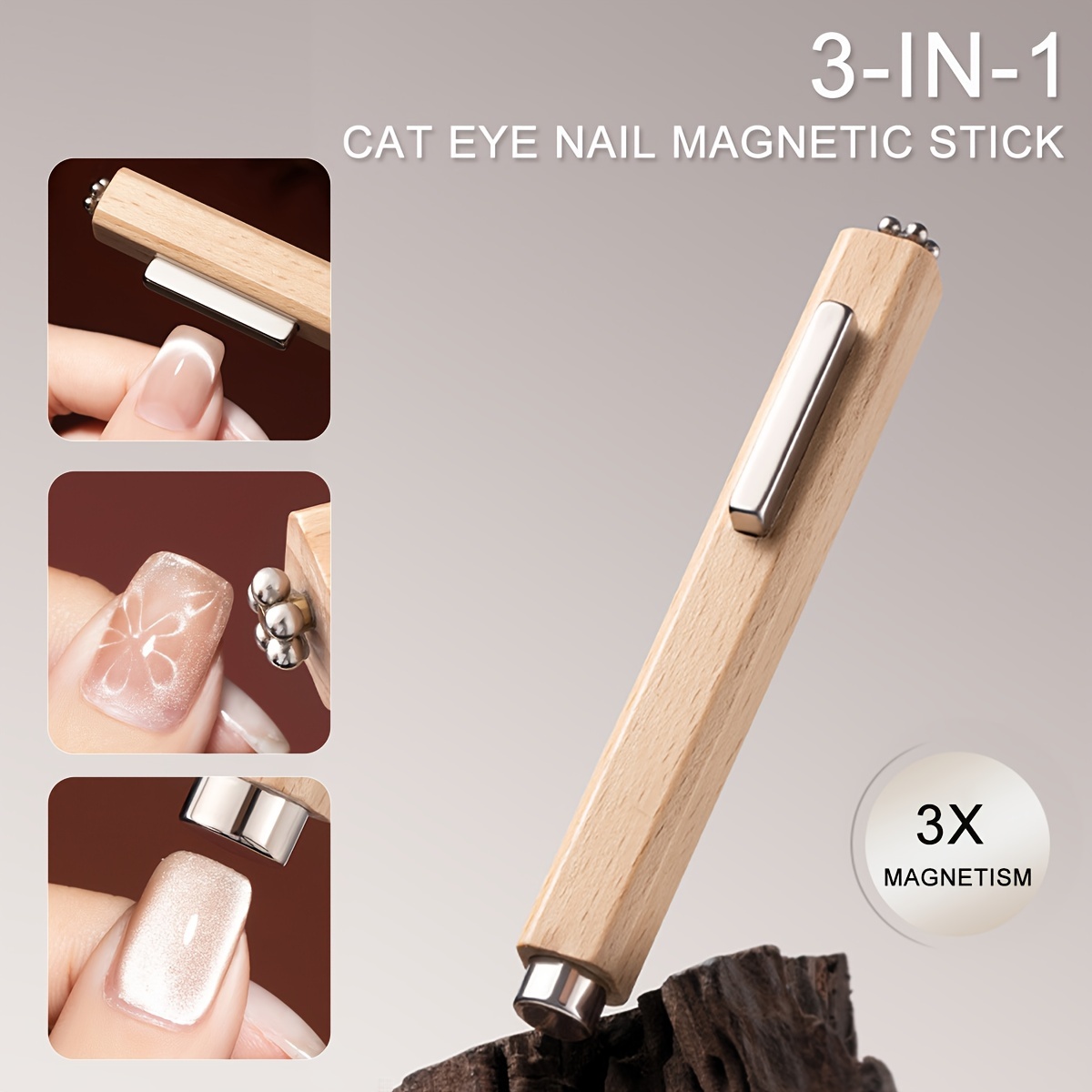 

3-in-1 Magnetic Nail Stick: Tool And Accessories For Nail Art