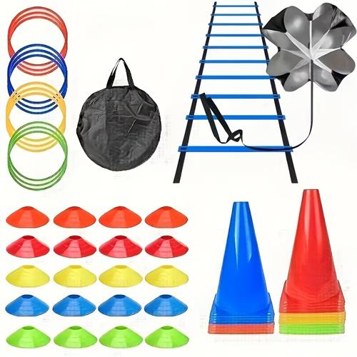 outdoor sports agility ladder training set football speed training equipment agility ladder training cones and storage bag suitable for training