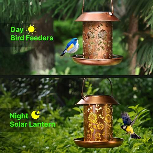 item picture outdoor solar bird feeders that double as hanging lanterns designed for make gifts for mothers and bird enthusiasts enhancing the beauty of your yard patio or lawn