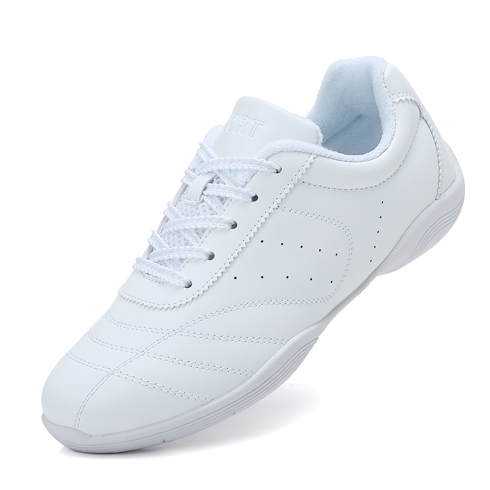 White Cheerleading Shoes For Adults And, Breathable And Adult Cheerleading Competition Sneakers, Non-slip Dance Training White Shoes