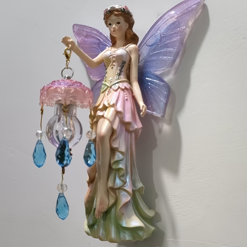 1pc Elf Ornament Suitable For Christmas Decoration, 3d Resin Fairy Pendant With Flower Fairy, Hanging Decor For Home, Office, Bedroom, - Multi-room Holiday Decorations
