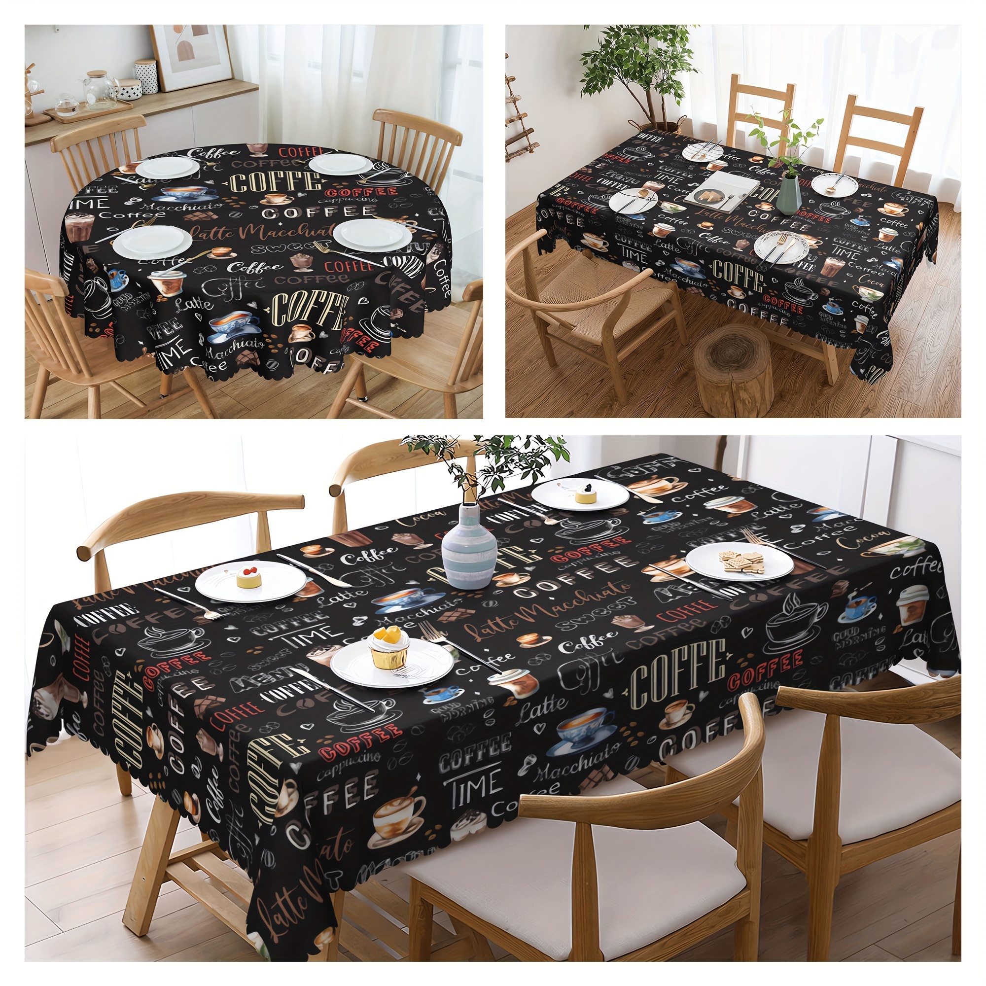 Mantel de mesa impermeable con estampado de Datura bohemio moderno