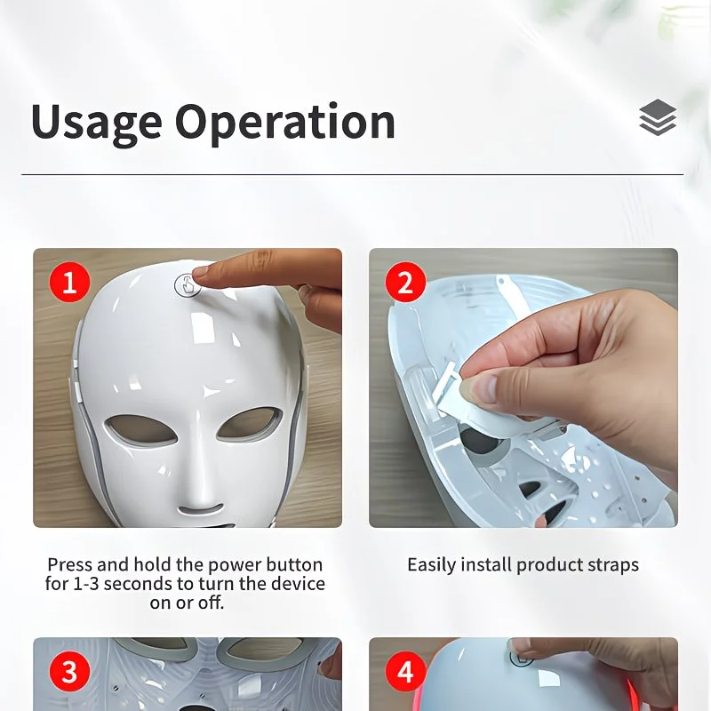 7 Color LED Facial Beauty Device for Face and Neck Care – detail 13
