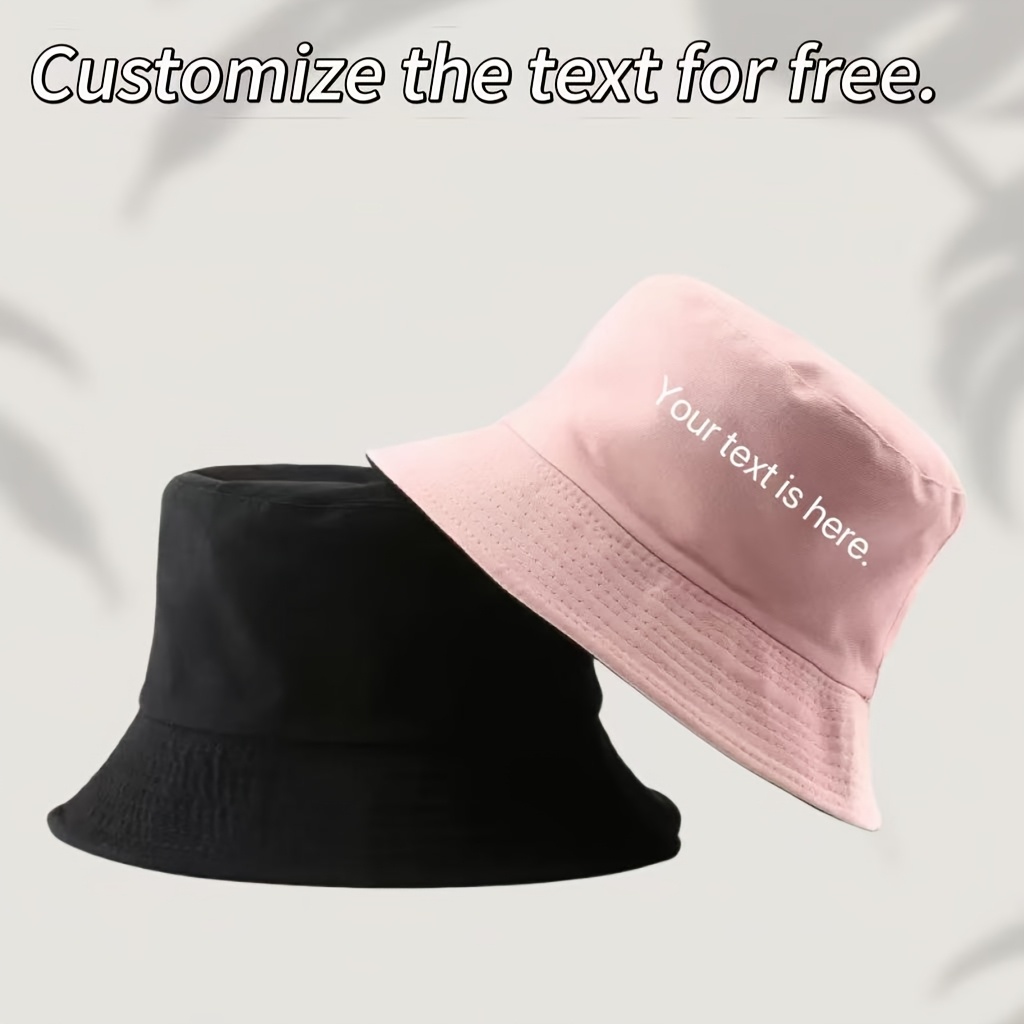 TEMU Custom Logo Double-sided Fisherman Hat, Made Of 100% Polyester Fiber, Lightweight And Non-deformable, Exquisite Printing , Breathable Sports ,