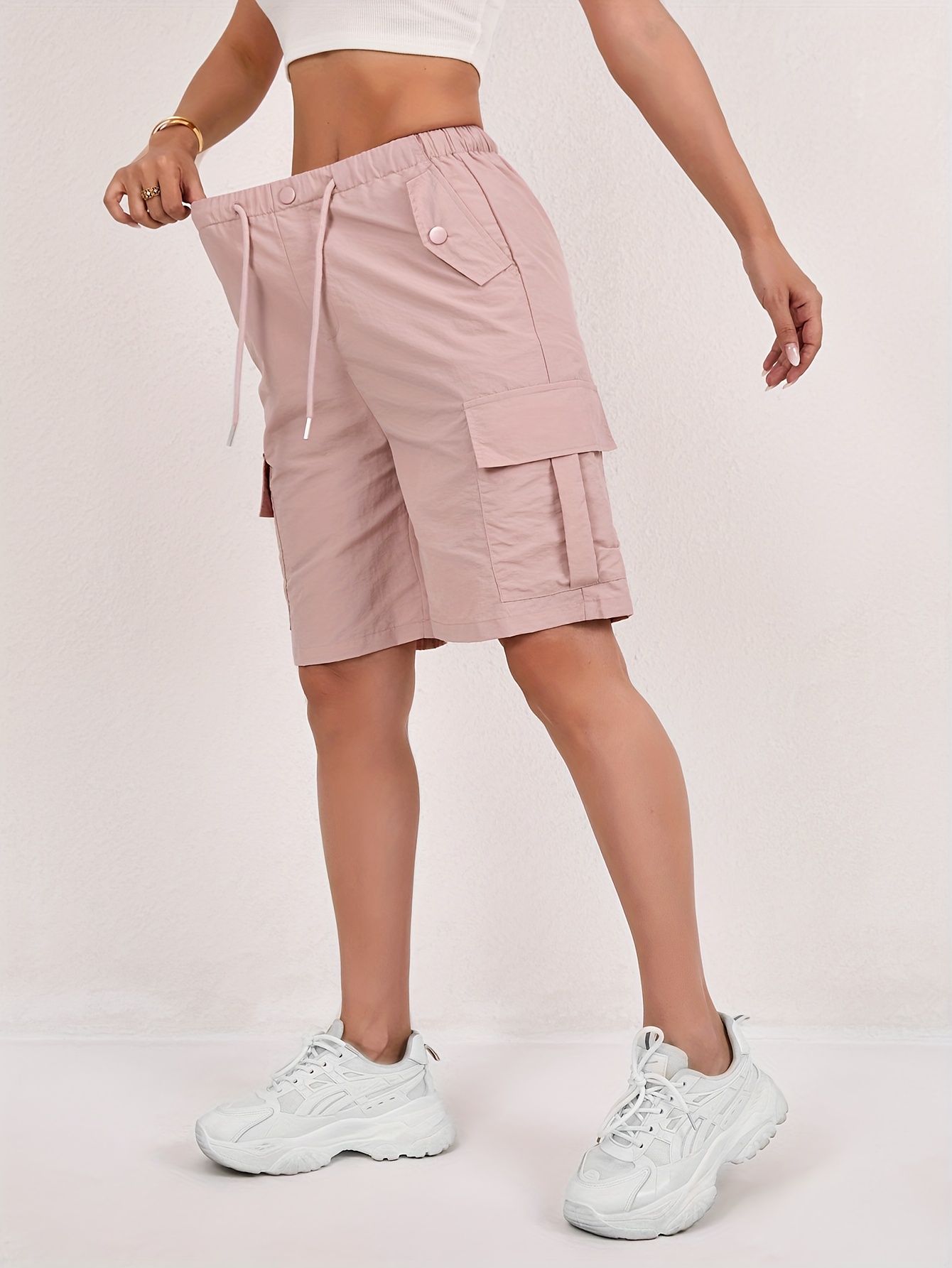 womens   quick dry outdoor cargo shorts casual high waisted   shorts machine washable loose fit Product details 7