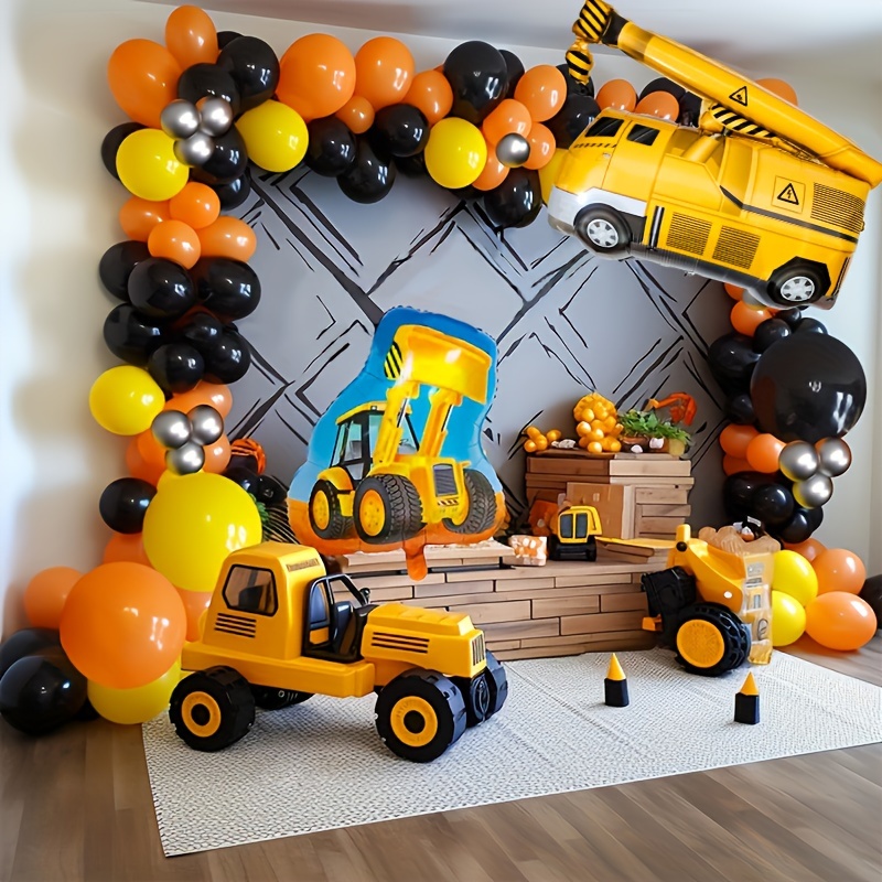 

124pcs Vehicle Kit - For Parties & Decorations, Includes & Shovel Balloons Curling