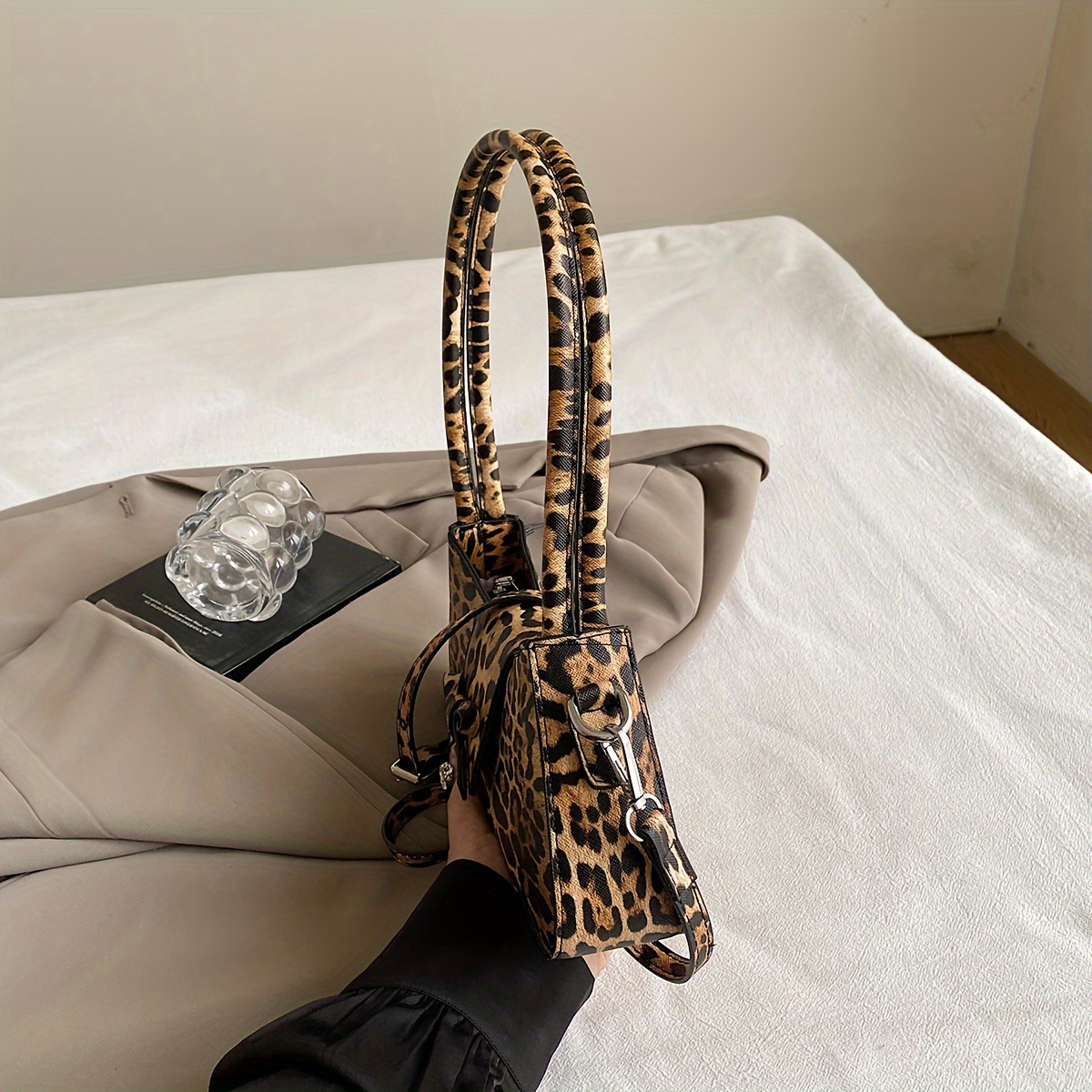 women's adjustable crossbody bag leopard print shoulder Temu Greece