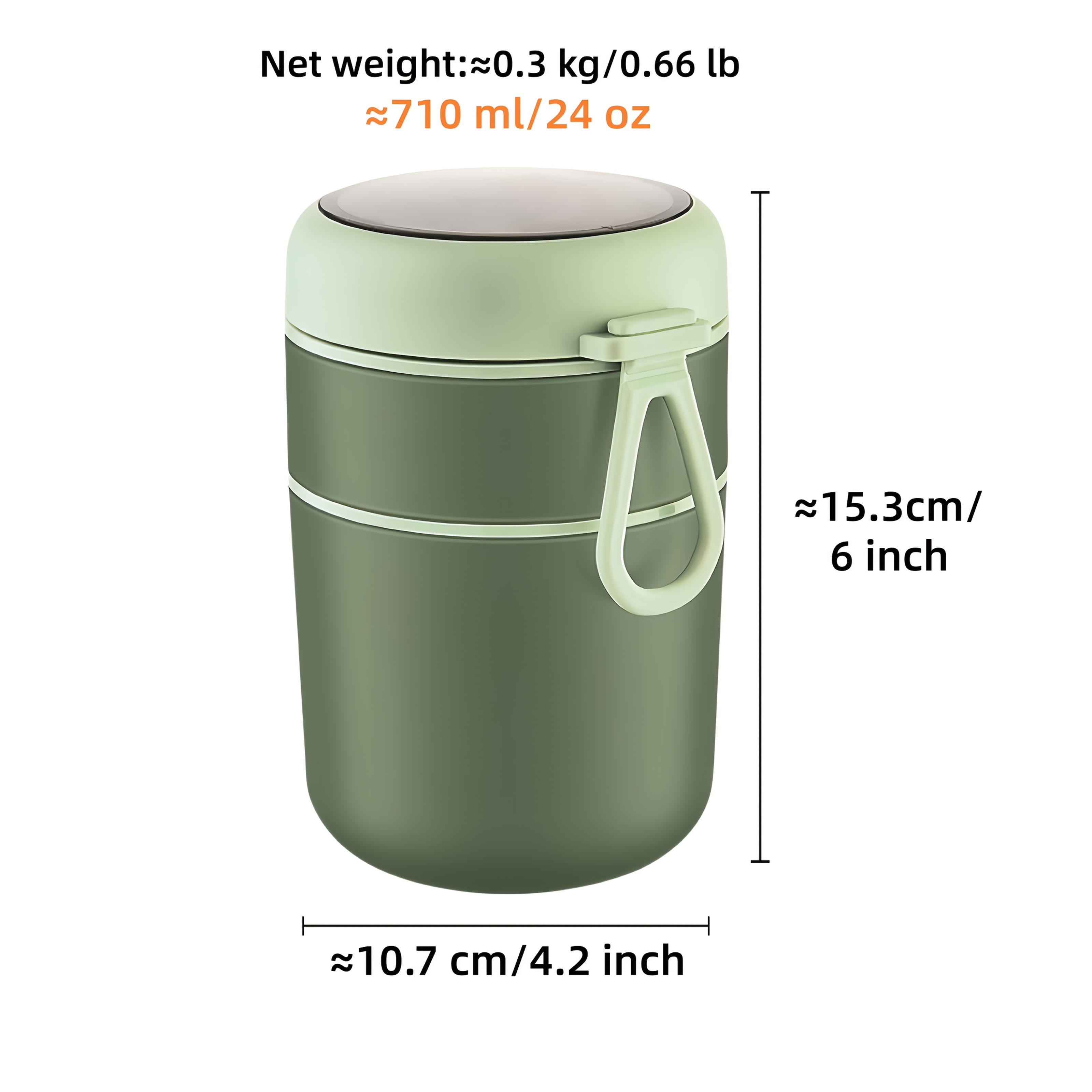 TEMU 304 (18/8) Stainless Steel Lunch Box, Stackable Stainless Steel Bento Box With Folding Spoon, Leak-proof Insulated Food Container, Suitable For