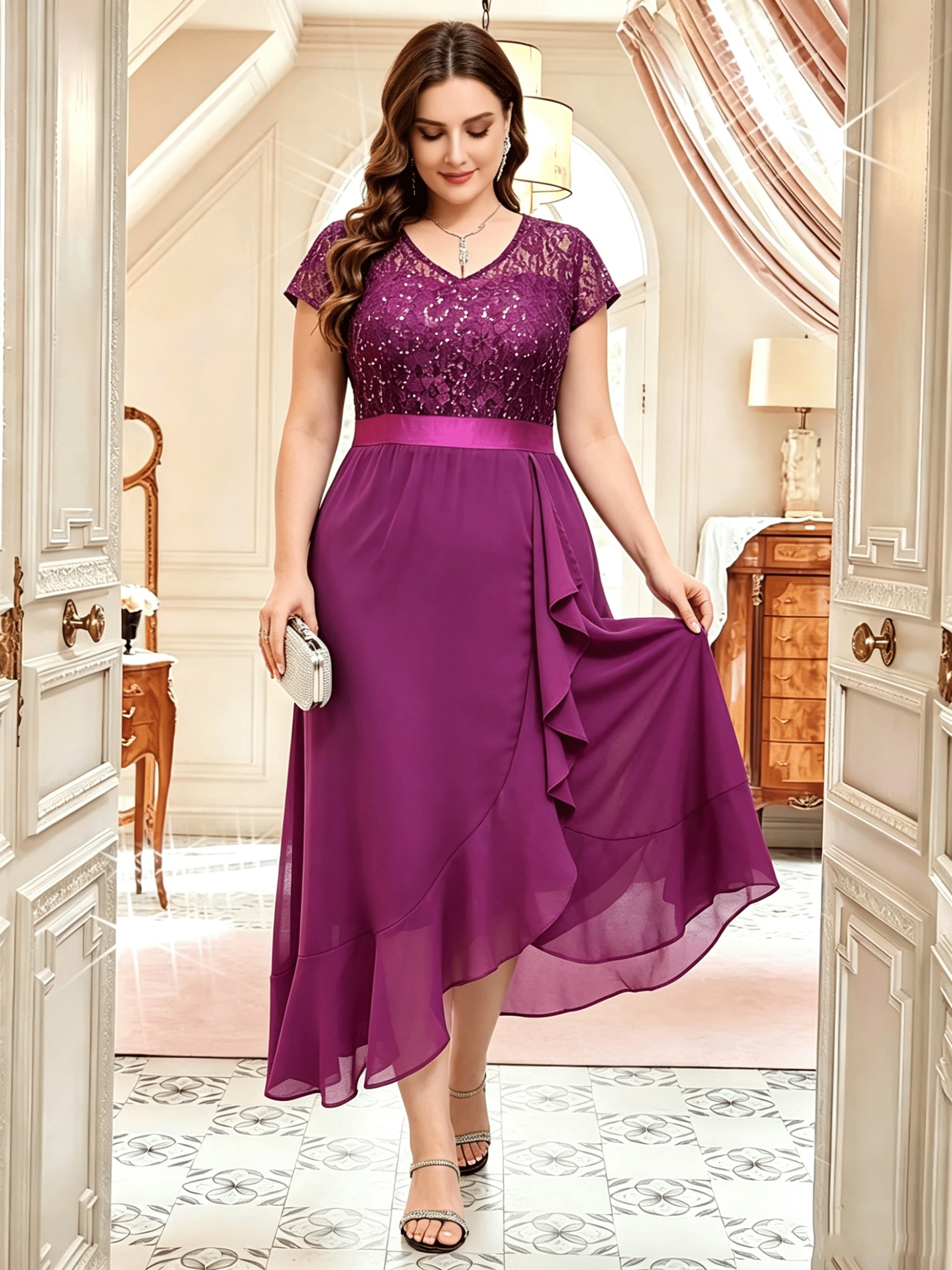 elegant plus size bridesmaid dresses sold on Temu United States