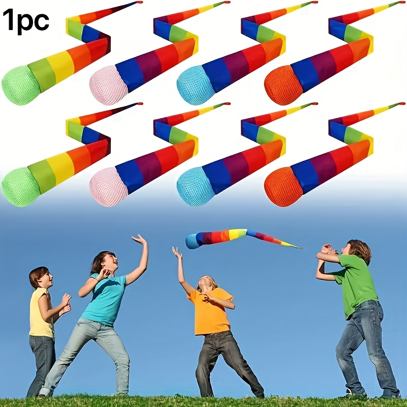 throw and catch ball rainbow tail foam     balls soft colorful   toys bulk for indoor outdoor kids school training gift