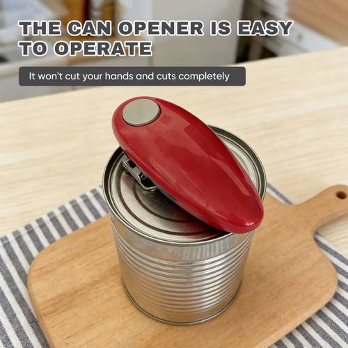 automatic electric can opener with a single touch with and individuals with hand mobility use or while camping making it an easter gift for