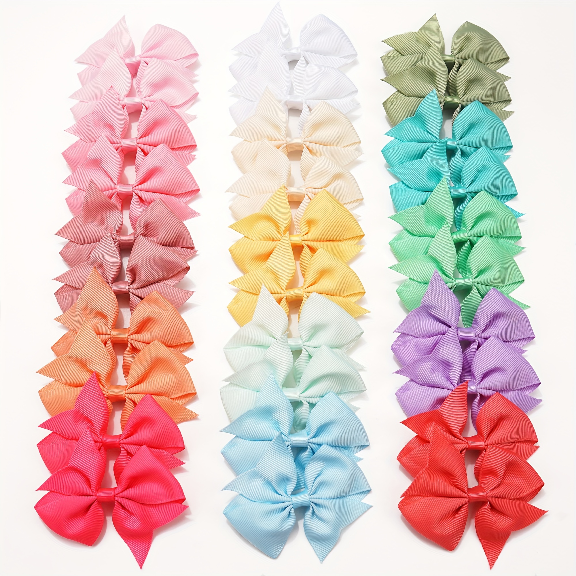 TEMU 30pcs Bow Hair Clip Bangs Hair Clip Colorful Hair Accessories Hair Clip Bow Hair Clip Return To Hair Accessories Crocodile Clip