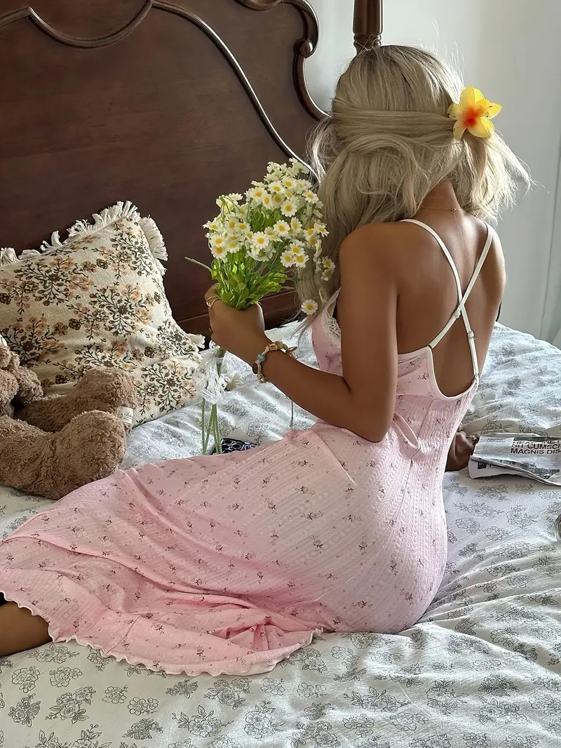 v-neck lace floral cami maxi dress womens ditsy floral cami maxi nightgown lace v neck