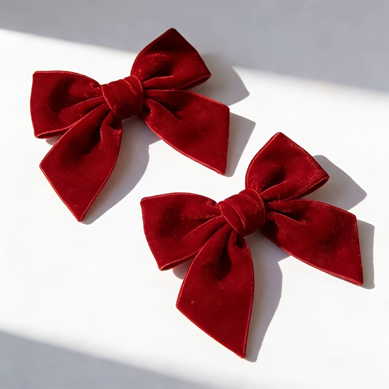TEMU 10pcs/pack Red Velvet Bags, Gift Box Packaging Decoration, , Festive Holiday Bows, Christmas Decorations
